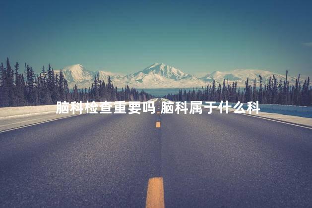 脑科检查重要吗 脑科属于什么科
